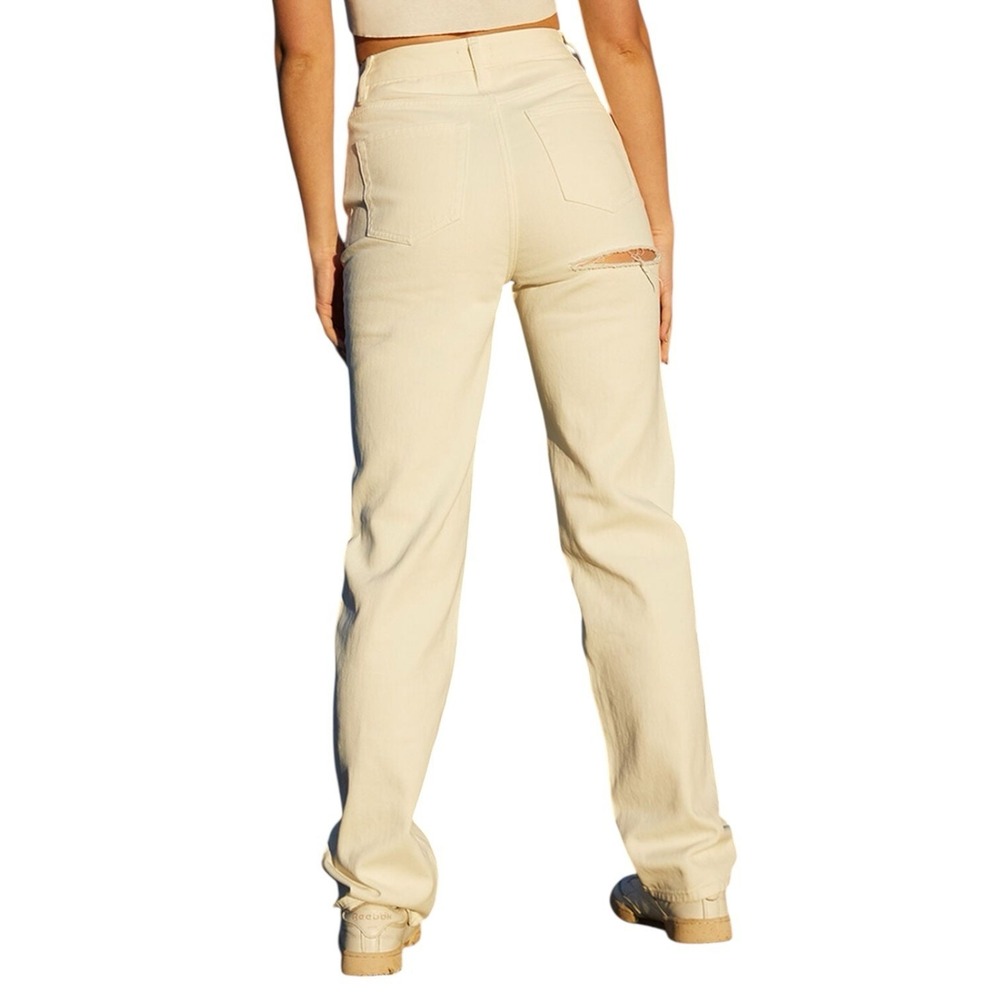PLAYBOY Pacsun Flower Boyfriend Jeans Sz 25 90s Y2K Distressed Back Slash Retro - Picture 2 of 14
